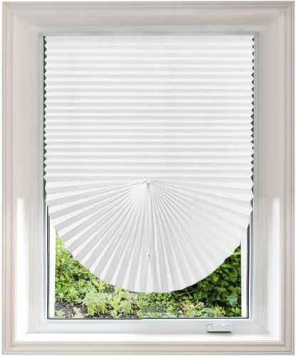 No Drill Stick on Paper Blinds for Windows (White, 35" W X 59" H)