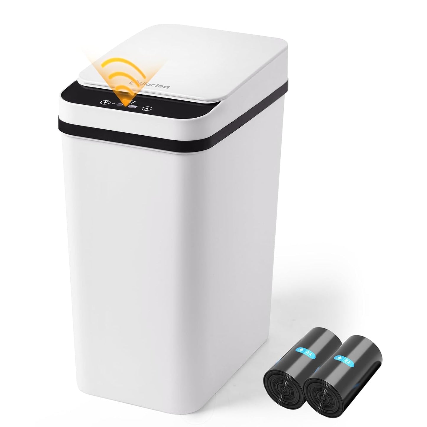 Bathroom Trash Can Automatic Touchless 2.6 Gallon Small Smart Trash Cans with Lid Slim Garbage Can for Kitchen, Toilet, Bedroom, RV, Living Room