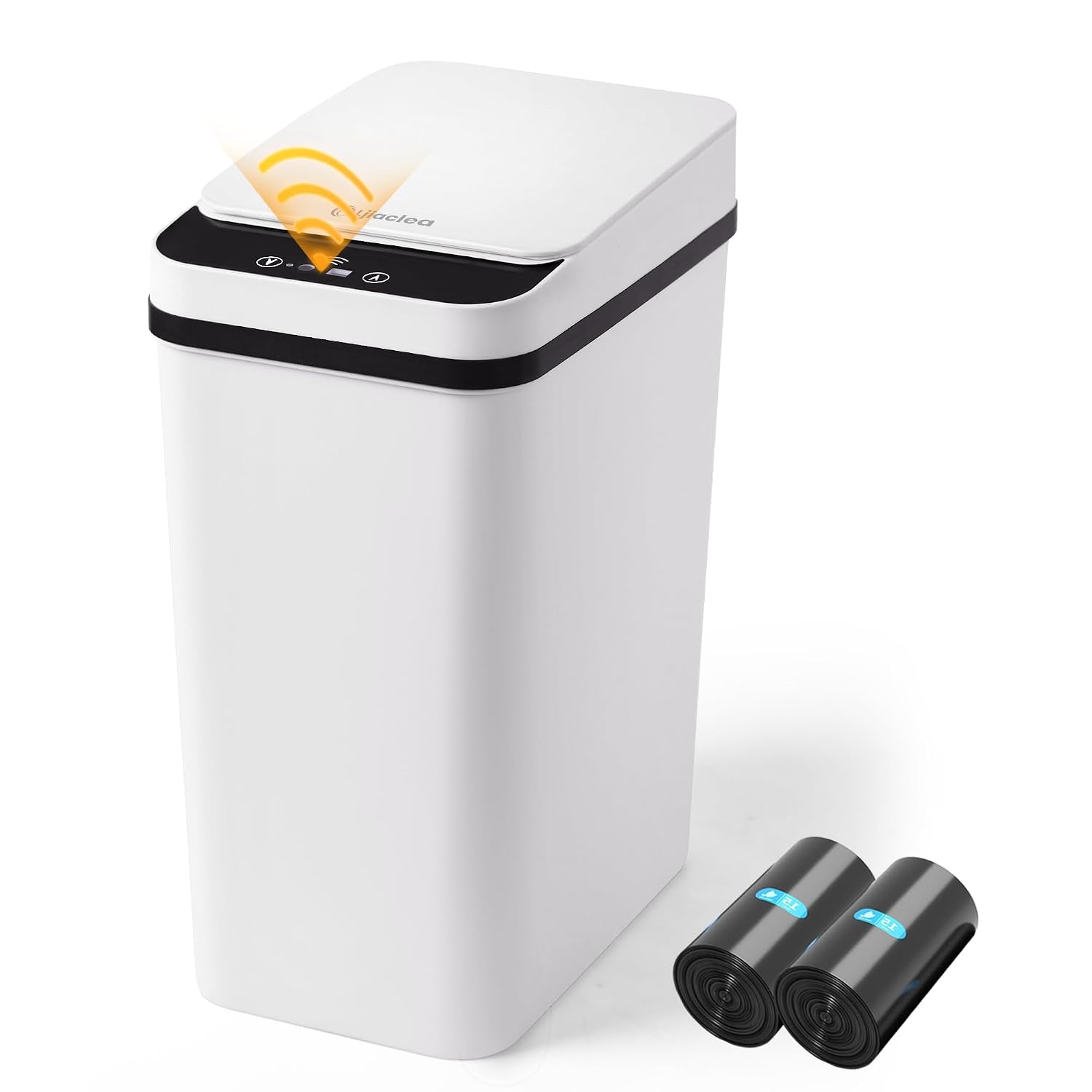 Bathroom Trash Can Automatic Touchless 2.6 Gallon Small Smart Trash Cans with Lid Slim Garbage Can for Kitchen, Toilet, Bedroom, RV, Living Room