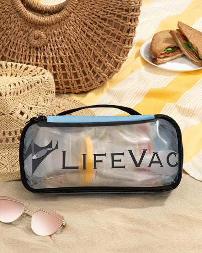 Blue Travel Kit 2 Pack - Portable Suction Rescue Device, First Aid Kit for Kids and Adults, Portable Airway Suction Device for Children and Adults